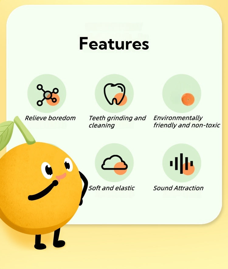 Baabaa Pet Dog Chew Toys for Puppy, Cute Fruity Man Latex and Plush Squeaky Puppy Toys for Teething Small Dogs