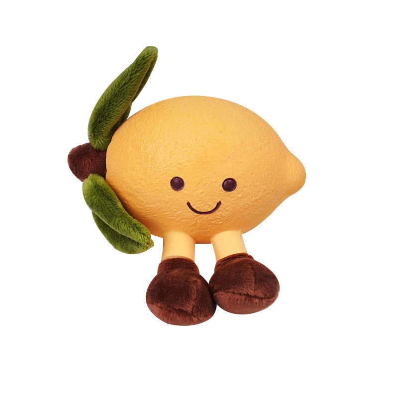 Baabaa Pet Dog Chew Toys for Puppy, Cute Fruity Man Latex and Plush Squeaky Puppy Toys for Teething Small Dogs