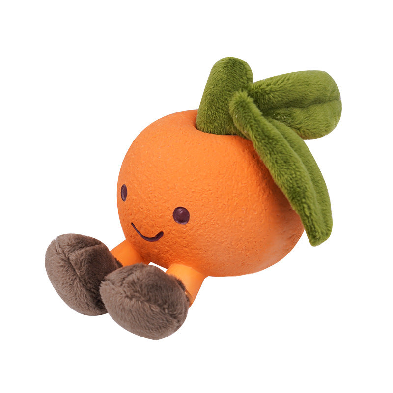 Baabaa Pet Dog Chew Toys for Puppy, Cute Fruity Man Latex and Plush Squeaky Puppy Toys for Teething Small Dogs