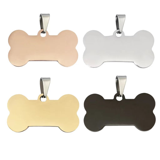 Baabaa Pet Customized Titanium Steel Pet Name Tags for Dog Cat Personalized Engraving for Puppy and Kitten