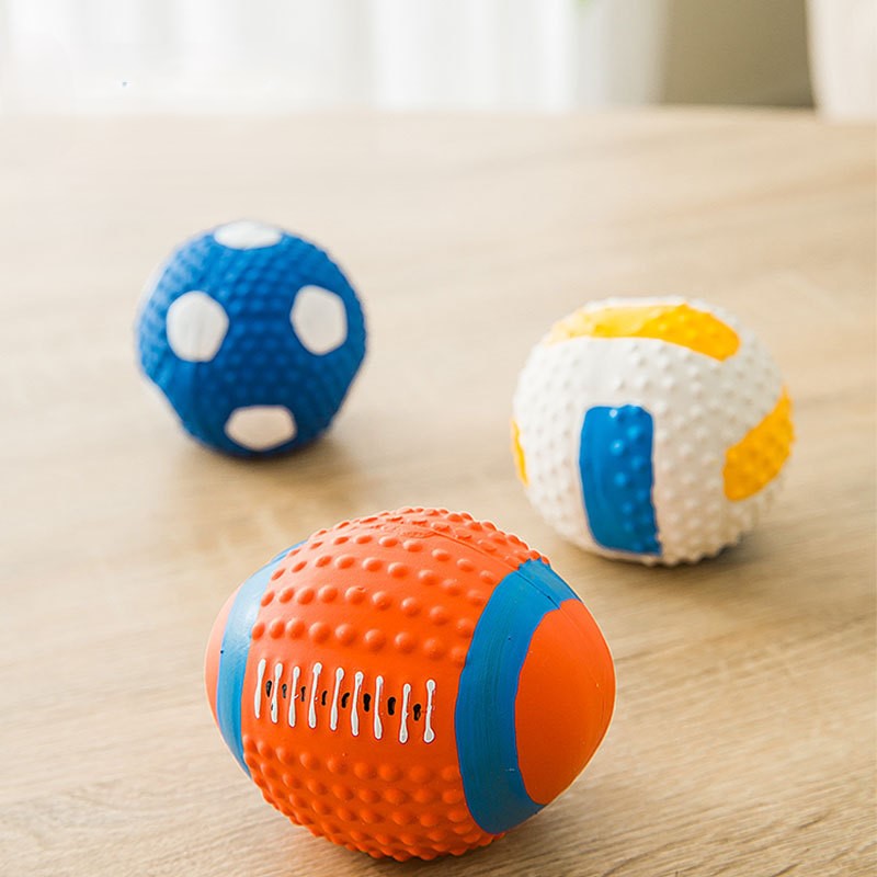 BaabaaPet Dog Toy Balls Latex Sound Toy for Teeth Grinding, Chewing and Boredom Relief