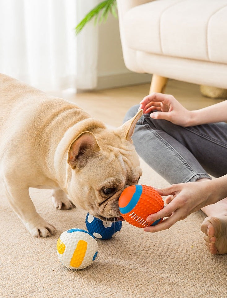 BaabaaPet Dog Toy Balls Latex Sound Toy for Teeth Grinding, Chewing and Boredom Relief